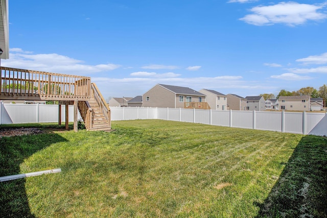 10315 Hatch Ln, Galesburg, MI 49053 - view of yard with stairway, a residential view, and a deck