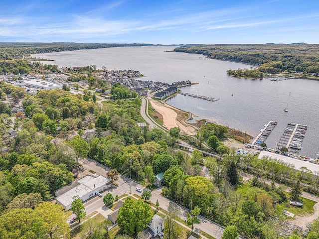 524 S Mears Ave, Whitehall, MI 49461 - drone / aerial view of a large body of water and a heavily wooded area