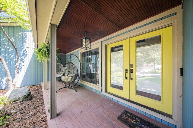 1410 N Folkstone Ct, Ann Arbor, MI 48105 - deck with french doors