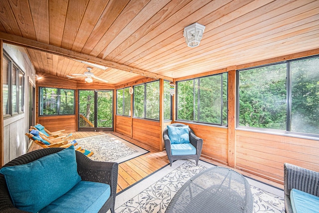 1410 N Folkstone Ct, Ann Arbor, MI 48105 - sunroom / solarium featuring healthy amount of natural light and ceiling fan