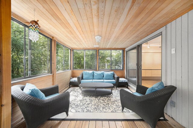1410 N Folkstone Ct, Ann Arbor, MI 48105 - sunroom featuring outdoor lounge area