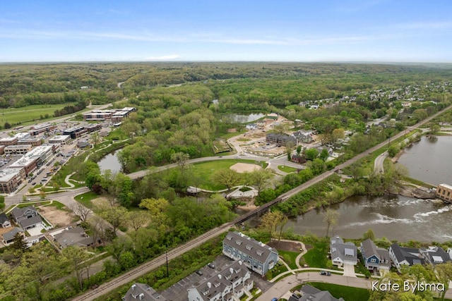 657 Greenslate Dr SE, Ada, MI 49301 - aerial view of property's location with a forest and a nearby body of water