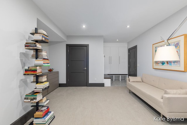 657 Greenslate Dr SE, Ada, MI 49301 - carpeted living area featuring recessed lighting