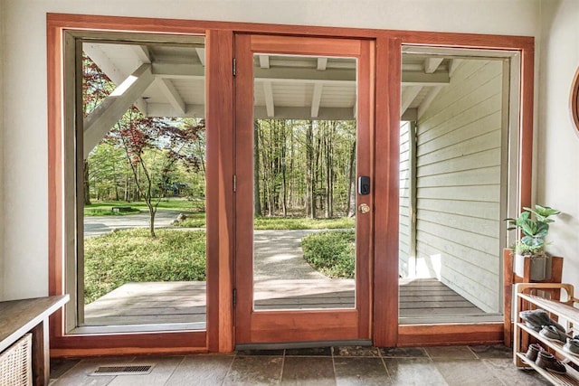 6800 Harbert Rd, Harbert, MI 49115 - doorway featuring stone tile flooring and plenty of natural light