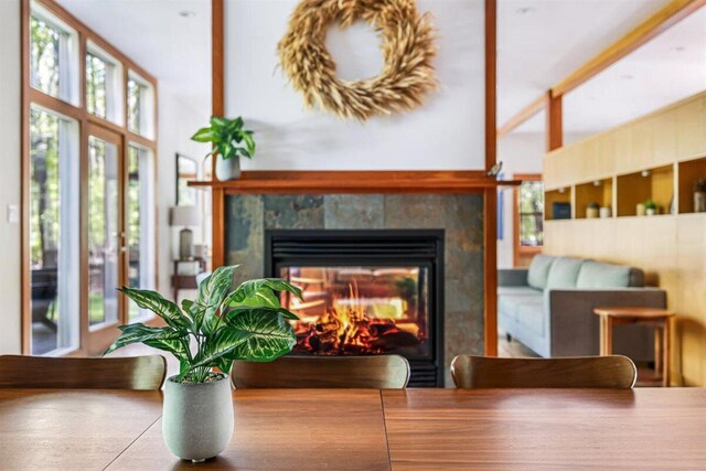 6800 Harbert Rd, Harbert, MI 49115 - interior space with a multi sided fireplace
