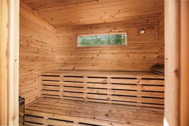 6800 Harbert Rd, Harbert, MI 49115 - relaxing sauna with wood ceiling and wooden walls