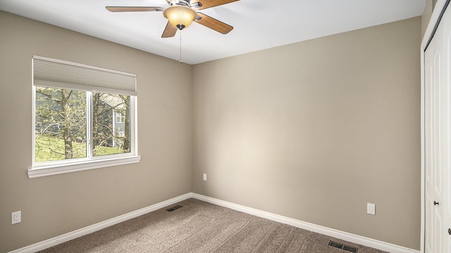 4607 Spring Mountain Dr, Brighton, MI 48116 - unfurnished room featuring ceiling fan, baseboards, and carpet floors