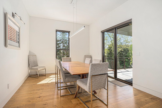 26 W 6th St, Holland, MI 49423 - dining space with healthy amount of natural light, light wood finished floors, and baseboards