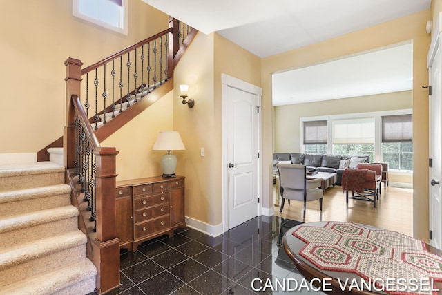 2429 Shears Crossing Ct NE, Grand Rapids, MI 49525 - stairs featuring baseboards and granite floors
