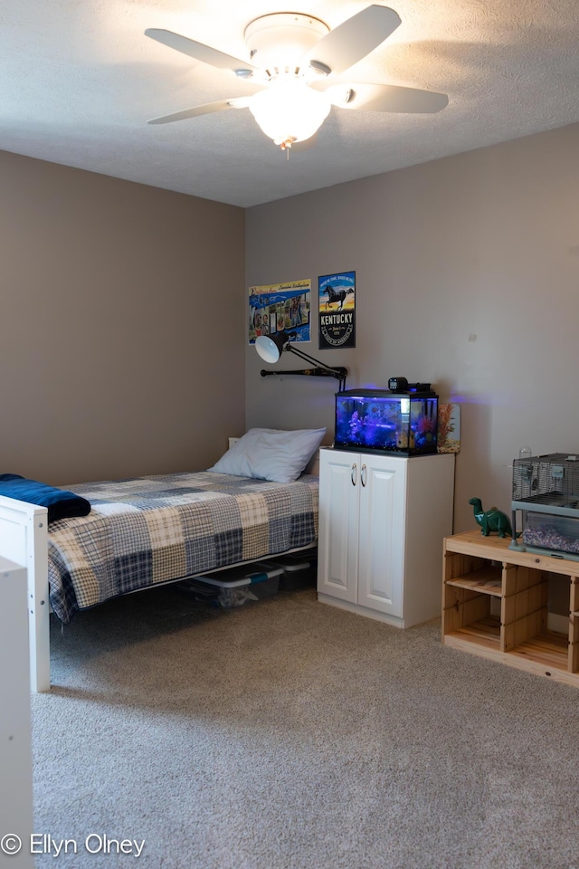 16894 Arbor Way Dr, Nunica, MI 49448 - bedroom featuring carpet floors and ceiling fan