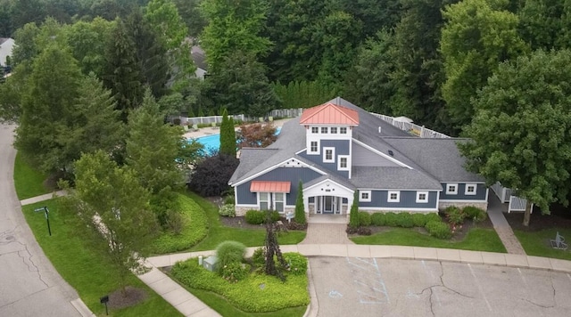 16894 Arbor Way Dr, Nunica, MI 49448 - aerial view of property and surrounding area featuring a pool area