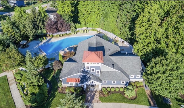 16894 Arbor Way Dr, Nunica, MI 49448 - aerial view of property and surrounding area with a heavily wooded area