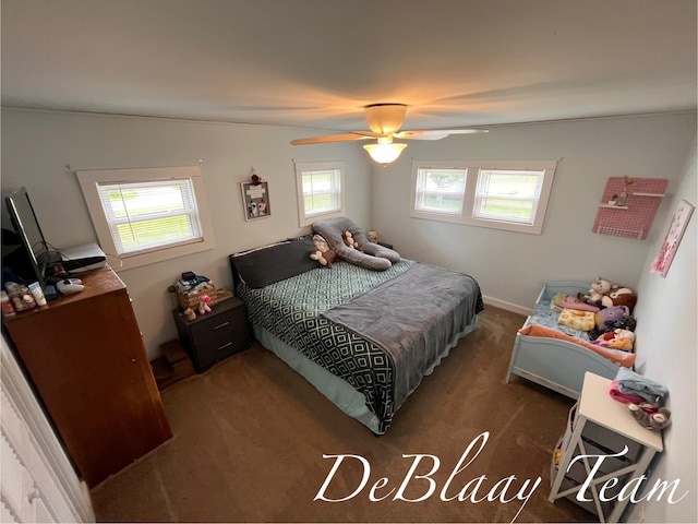 6061 Cutler Rd, Lakeview, MI 48850 - bedroom featuring carpet flooring and ceiling fan