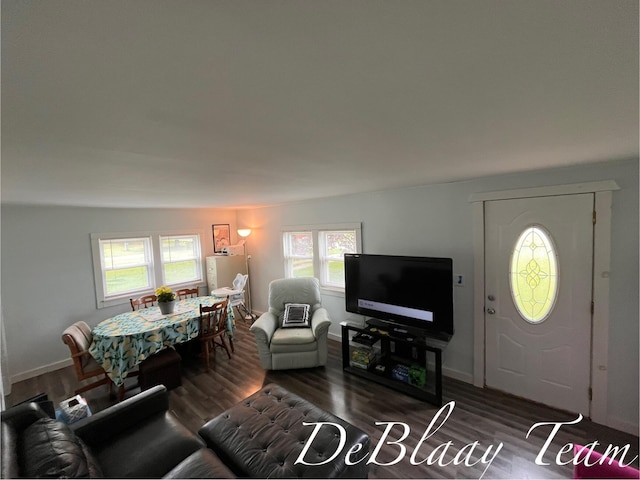 6061 Cutler Rd, Lakeview, MI 48850 - living area featuring wood finished floors and baseboards