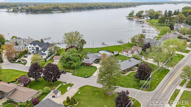 833 Allen Dr, Holland, MI 49423 - aerial view of residential area with a nearby body of water