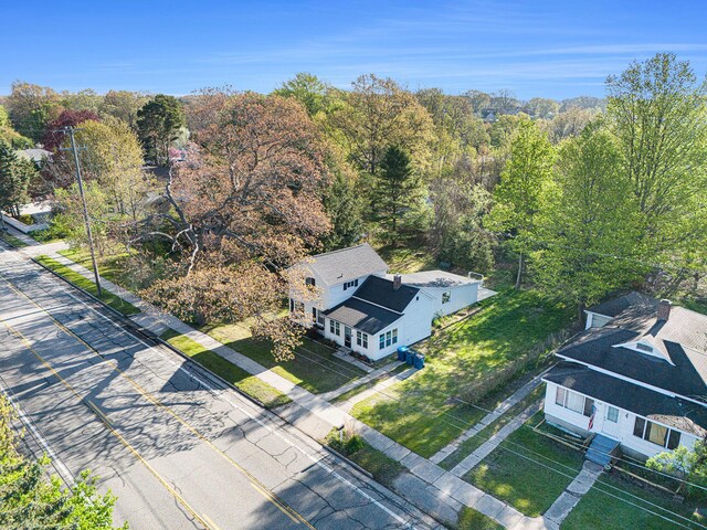 620 N Lakeshore Dr, Ludington, MI 49431 - view from above of property with a forest