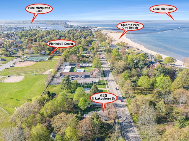 620 N Lakeshore Dr, Ludington, MI 49431 - view of property location with a large body of water