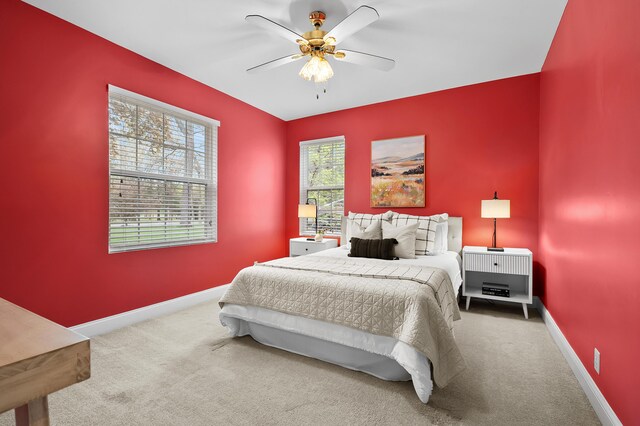 46132 86th Ave, Decatur, MI 49045 - bedroom featuring carpet, baseboards, and a ceiling fan