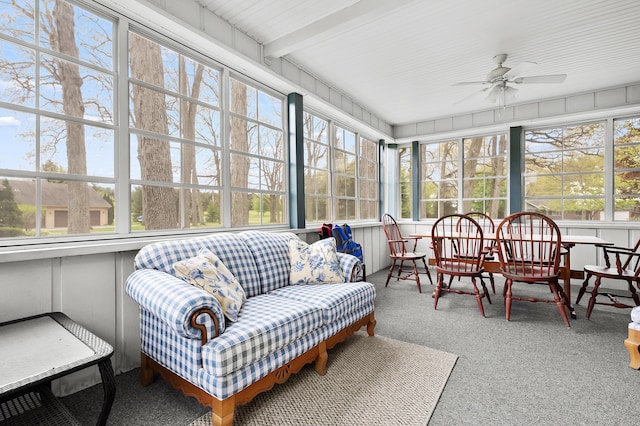 46132 86th Ave, Decatur, MI 49045 - sunroom featuring ceiling fan