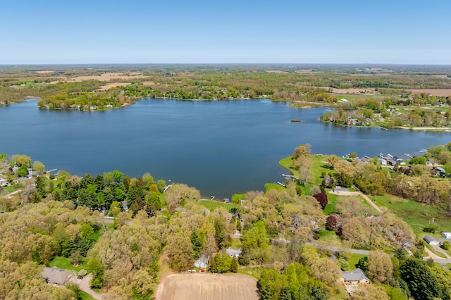 46132 86th Ave, Decatur, MI 49045 - aerial view of property and surrounding area with a large body of water and a forest