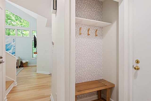 9773 Weko Dr, Bridgman, MI 49106 - mudroom with light wood-type flooring and baseboards