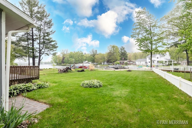 8220 Indian Shores Dr, Howard City, MI 49329 - view of yard with a water view