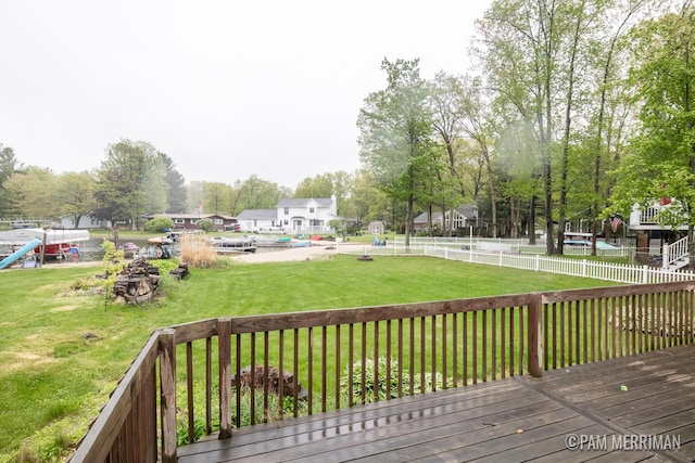 8220 Indian Shores Dr, Howard City, MI 49329 - view of wooden terrace