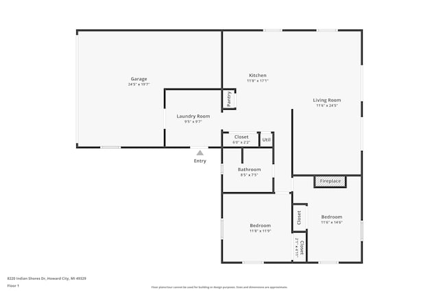 8220 Indian Shores Dr, Howard City, MI 49329 - home floor plan