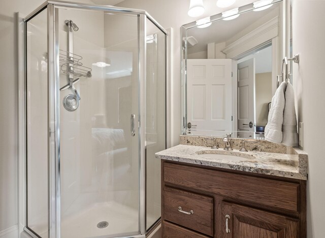 4624 Parman Rd, Stockbridge, MI 49285 - full bathroom featuring a stall shower and vanity