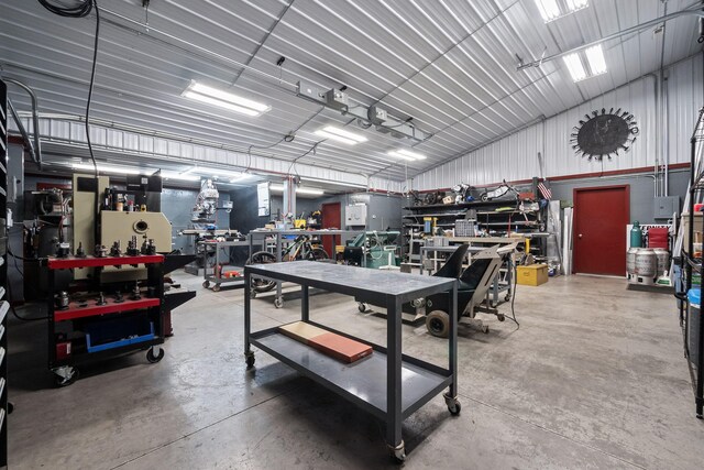 4624 Parman Rd, Stockbridge, MI 49285 - garage featuring a workshop area