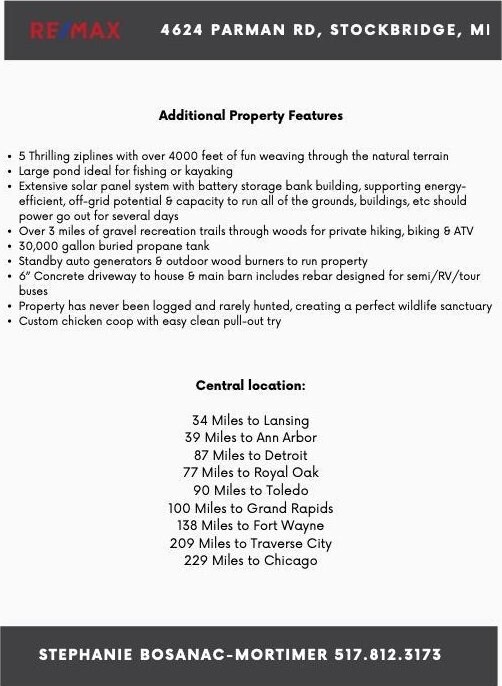 4624 Parman Rd, Stockbridge, MI 49285 - view of a document