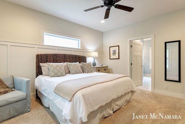 2078 Chippewa Dr Unit 25, Holland, MI 49424 - bedroom featuring carpet flooring, recessed lighting, and a ceiling fan