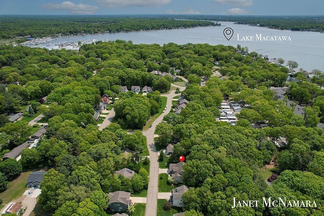 2078 Chippewa Dr Unit 25, Holland, MI 49424 - bird's eye view of a large body of water and a forest