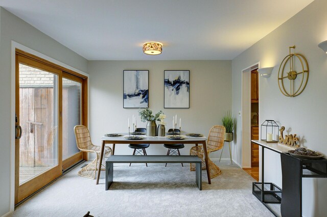 843 Greenhills Dr, Ann Arbor, MI 48105 - dining area featuring light colored carpet and baseboards