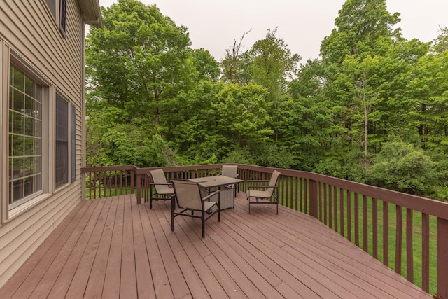 1218 Waterways Dr, Ann Arbor, MI 48108 - wooden deck featuring outdoor dining area