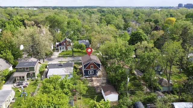 1435 Harpst St, Ann Arbor, MI 48104 - aerial view of a heavily wooded area