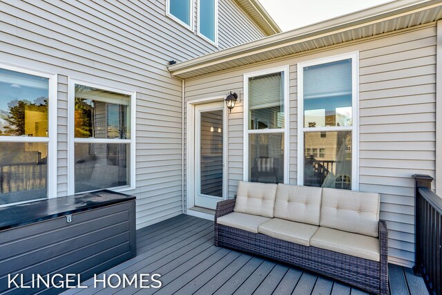 9235 Bigleaf Dr, West Olive, MI 49460 - view of wooden deck