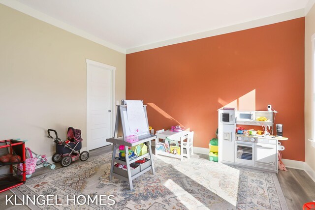 9235 Bigleaf Dr, West Olive, MI 49460 - recreation room with wood finished floors and baseboards