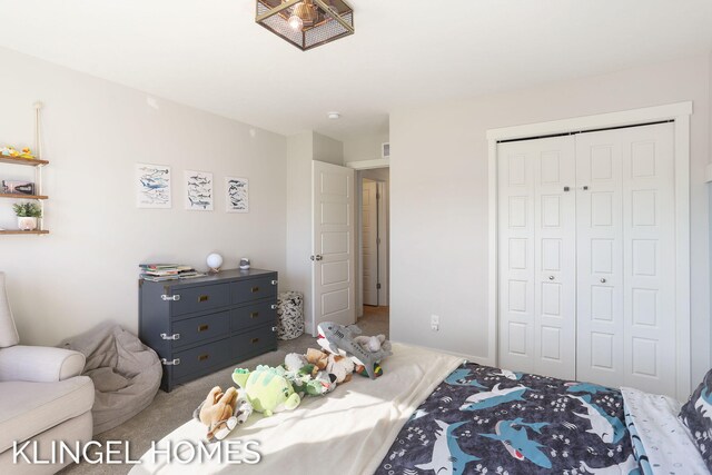 9235 Bigleaf Dr, West Olive, MI 49460 - bedroom with carpet and a closet