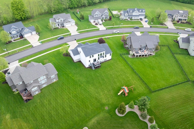 aerial perspective of suburban area
