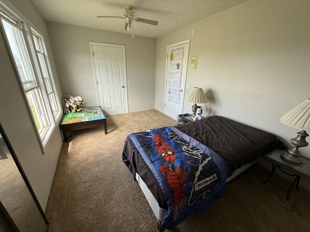 22011 Springer, Vicksburg, MI 49097 - carpeted bedroom featuring ceiling fan
