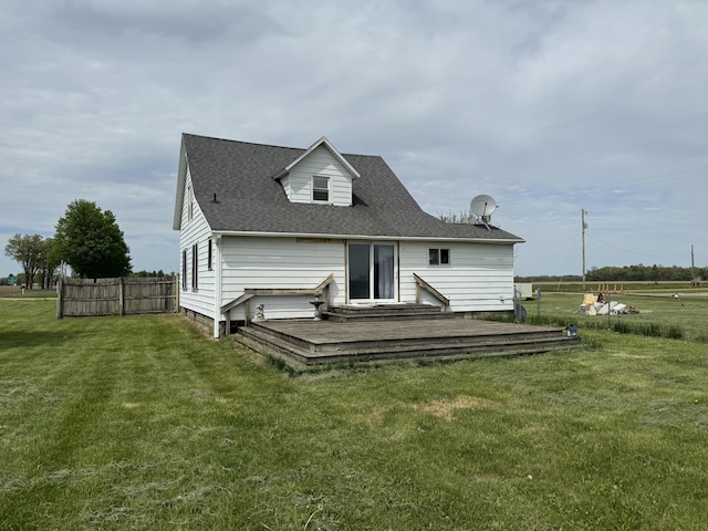 22011 Springer, Vicksburg, MI 49097 - rear view of house featuring a wooden deck and roof with shingles