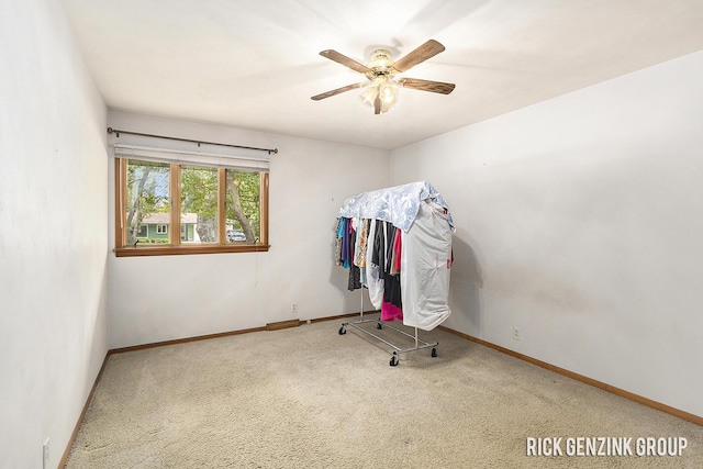 28 W 34th St, Holland, MI 49423 - interior space with carpet, baseboards, and a ceiling fan