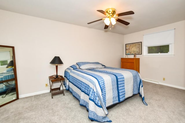 2707 Lomond Dr, Kalamazoo, MI 49008 - bedroom featuring carpet floors, baseboards, and a ceiling fan