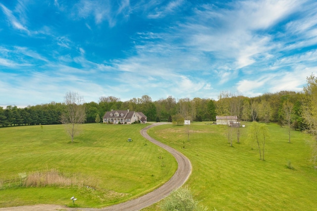 3725 S Creek Ln, Dryden, MI 48428 - view of green lawn featuring a wooded view