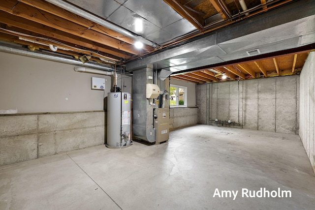 1995 W Glen Ct, Norton Shores, MI 49441 - basement featuring gas water heater and heating unit