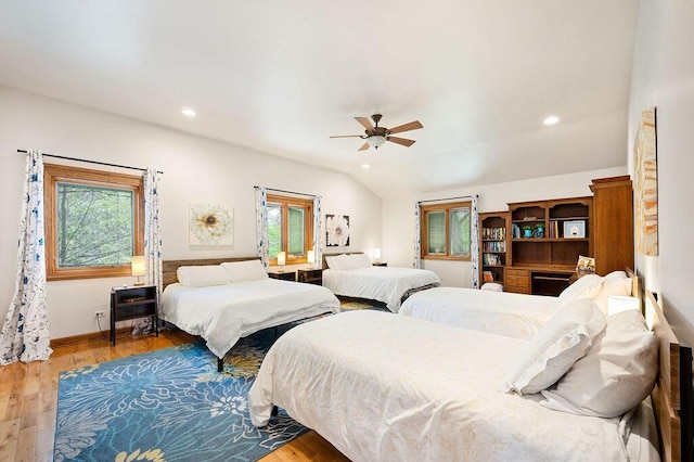 16431 Glassman Rd, Union Pier, MI 49129 - bedroom with multiple windows, wood finished floors, recessed lighting, and baseboards