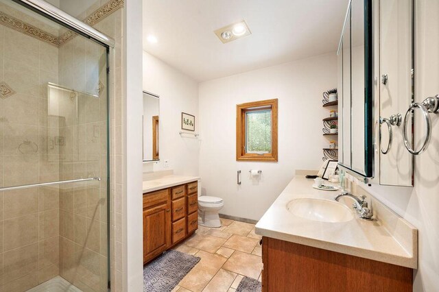 16431 Glassman Rd, Union Pier, MI 49129 - full bath with a stall shower, double vanity, and toilet