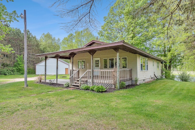 16436 45th Ave, Barryton, MI 49305 - view of front facade with a front lawn