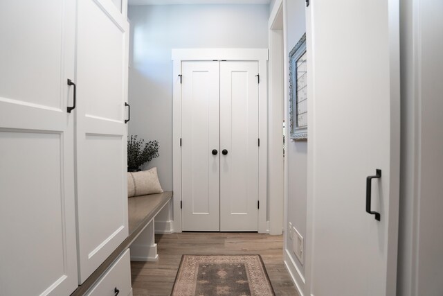 8182 Country Rail Dr SW, Byron Center, MI 49315 - mudroom featuring light wood finished floors and baseboards